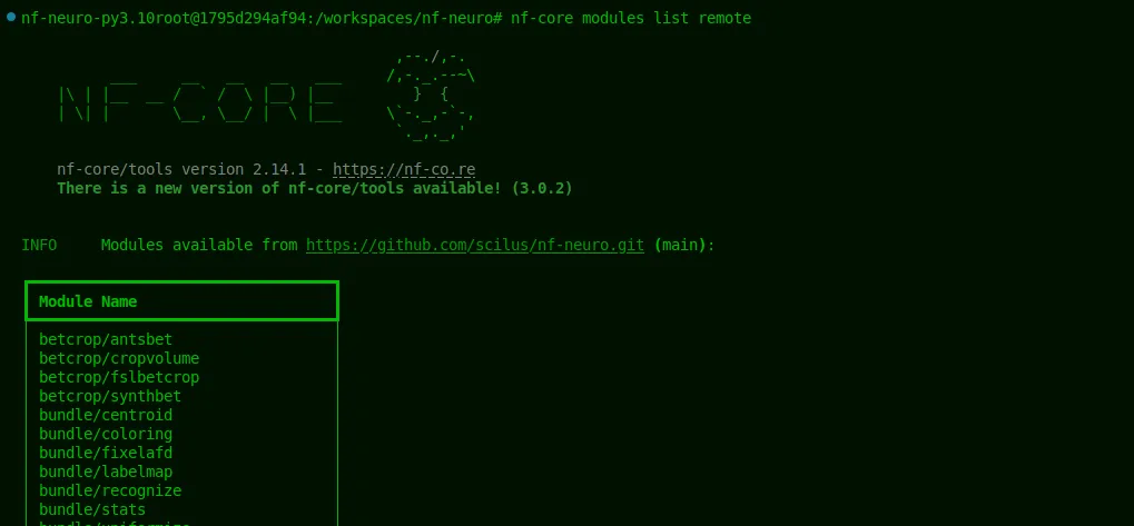 nf-core modules list remote