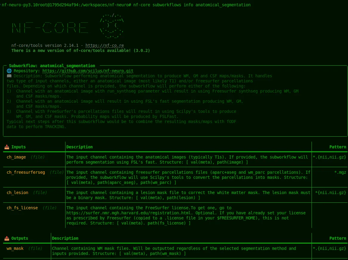 nf-core subworkflows info <subworkflow>